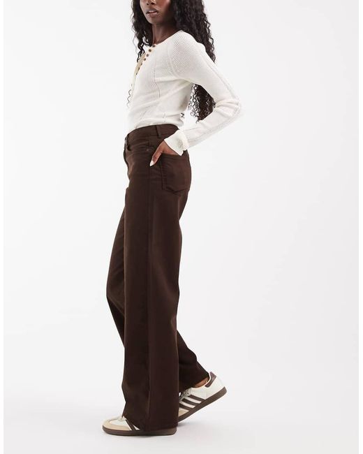 ONLY White Madison High Waist Wide Leg Jeans