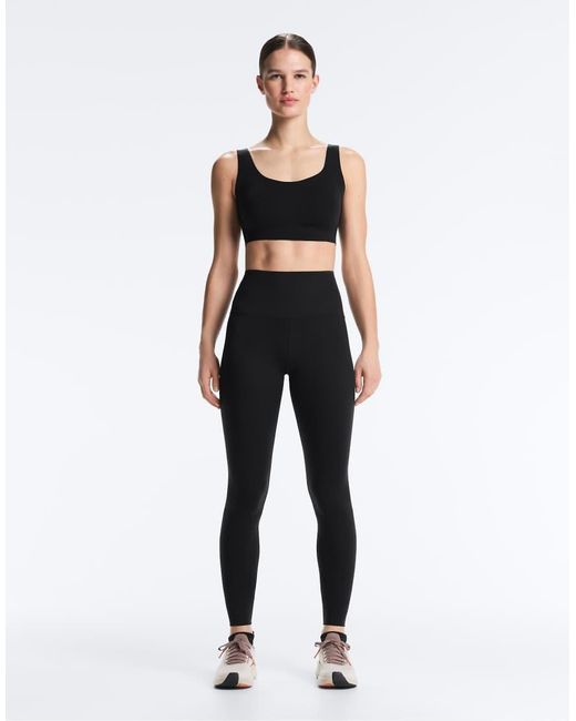 Oysho Black Perfect-Adapt Medium-Support Sports Bra With Cups