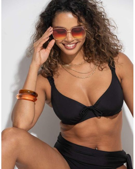 Pour Moi Black Ocean Breeze Non Padded Bikini Top