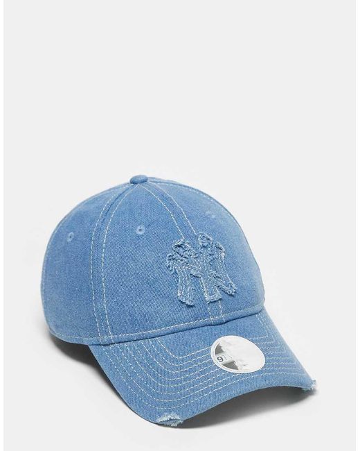 KTZ Blue Ny Yankees 9twenty Denim Distressed Cap