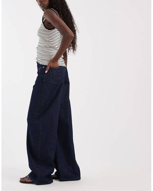 ASOS Blue baggy Wide Leg Jean