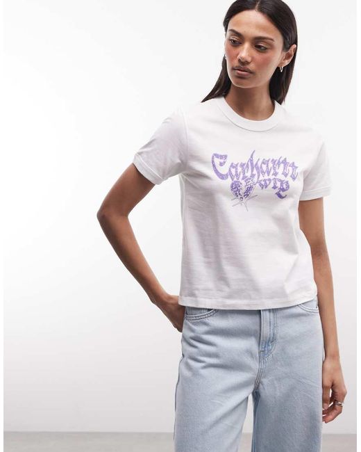 Carhartt White Carhatt Wip Disenchant Ringer T-shirt