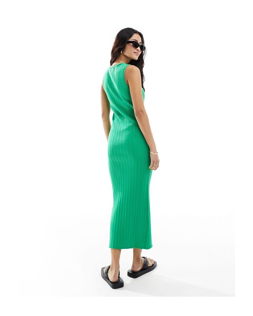 ASOS Green Knitted Tank Midaxi Dress