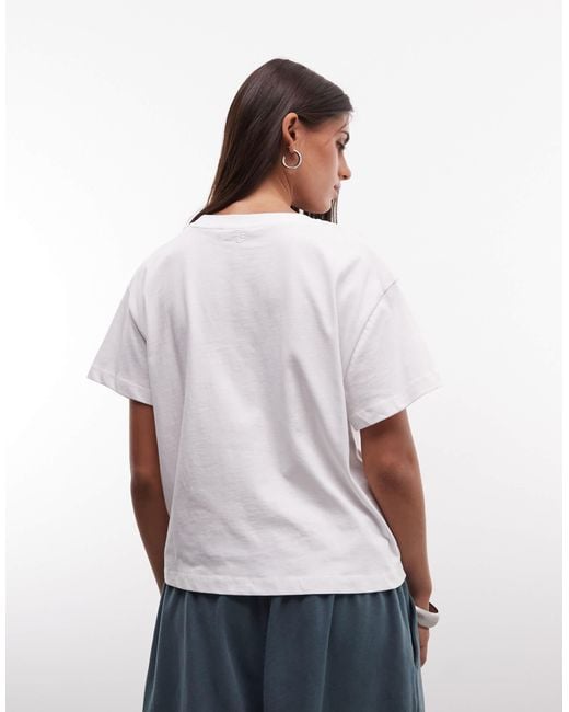 Collusion White Fitted Button Tee