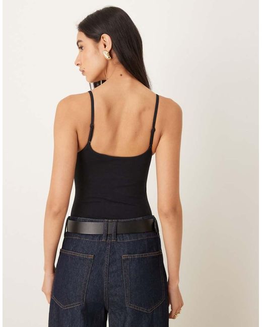 ASOS Black Seamless Cami Bodysuit