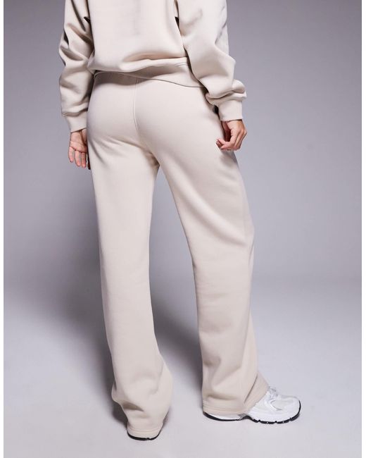 Kaiia Natural Embroidered Logo joggers Co-ord