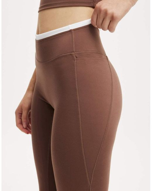 Cotton On Natural Ultra Soft Side Pocket Full Length Tight