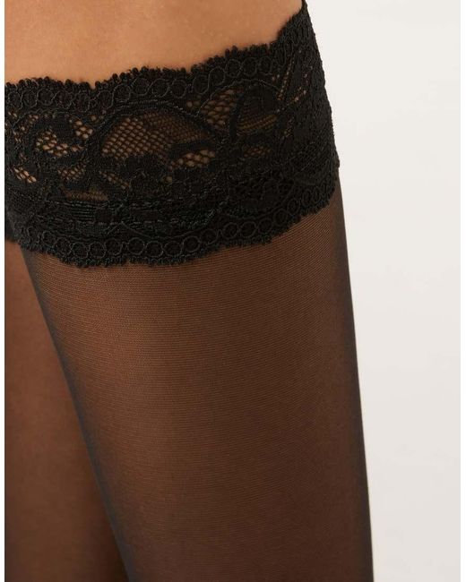 Calzedonia Natural Knee-Highs With Lace Frill