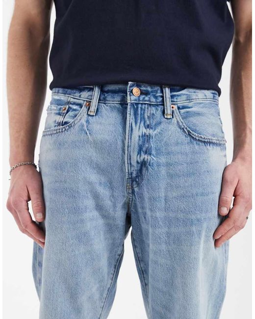 Gap Blue Relaxed Straight Leg Jeans for men