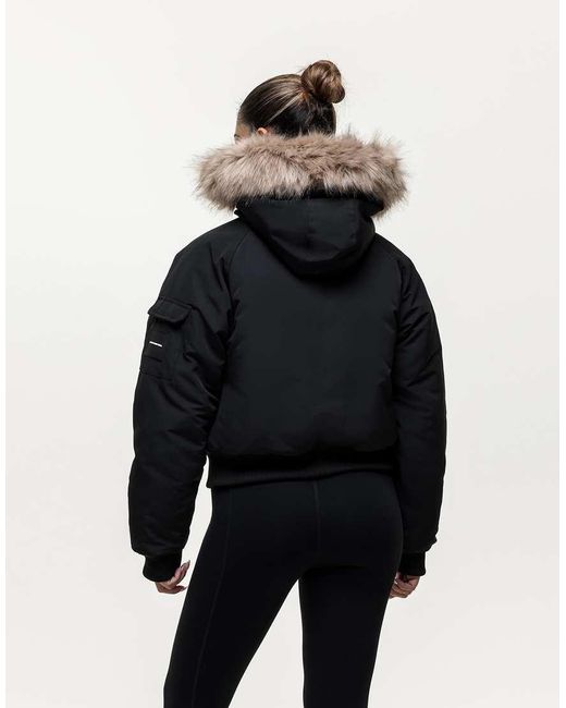 Good For Nothing Blue Padded Parka Jacket With Faux Fur Trim Hood