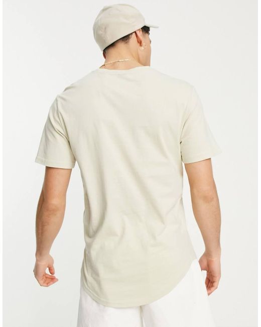 Only & Sons Multicolor Longline Curve Hem T-Shirt for men