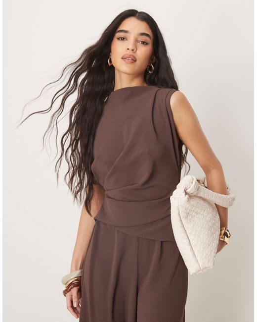 ASOS Brown – ärmelloser jumpsuit