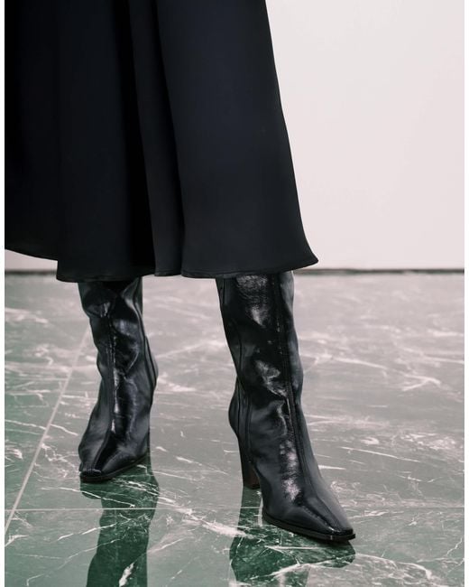 ASOS Pink Satin Midi Circle Skirt