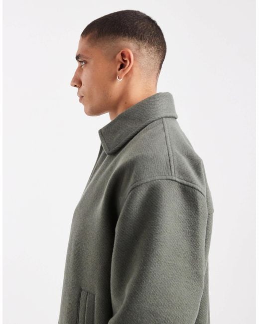 ASOS – harrington-jacke in Gray für Herren