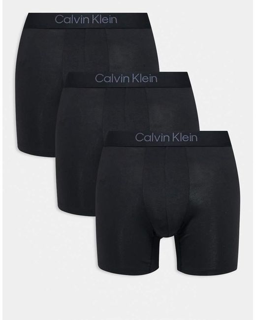 Calvin Klein Black Ultra Soft Modal 3 Pack Boxer Briefs for men
