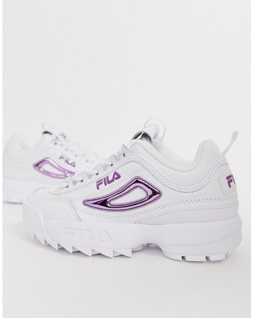 purple fila trainers