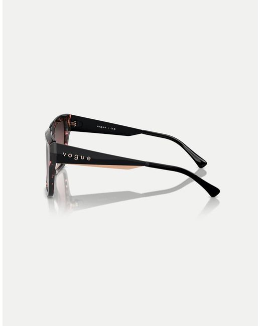 Vogue Brown Square Sunglasses With Lens