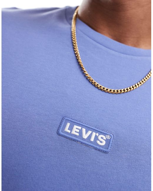 Levi's Blue Central Baby Tab Logo Relaxed Fit T-shirt for men