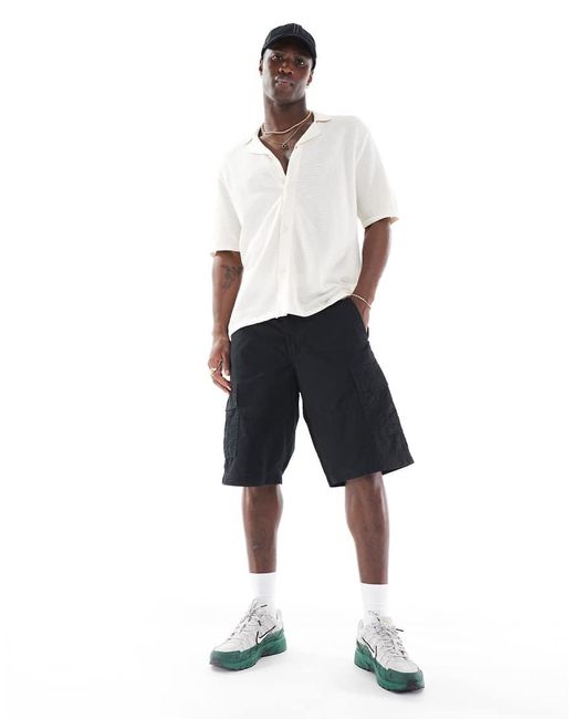Jack & Jones Oversized Gebreide Polo Met Knoopsluiting in het White voor heren