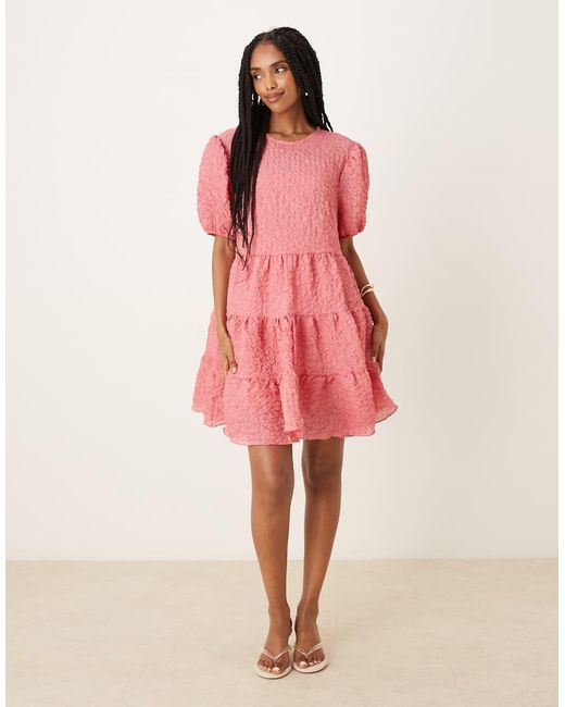 Collective The Label Pink Short Sleeve Mini Dress
