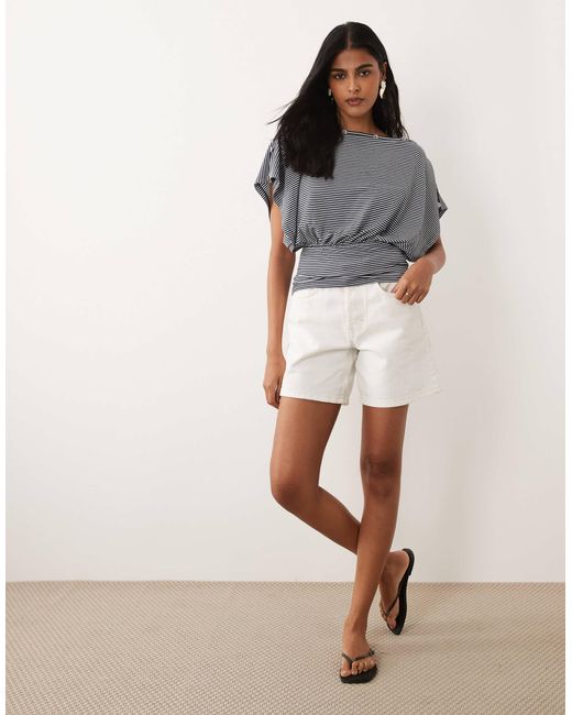 ASOS Gray Way Button Top