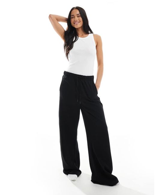 Bershka White Wide Leg joggers