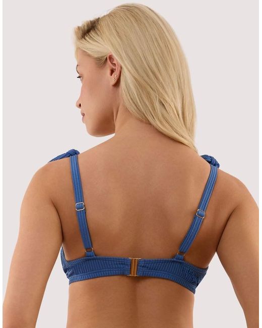 Peek & Beau Blue Hattie Crinkle Underwired Bikini Top
