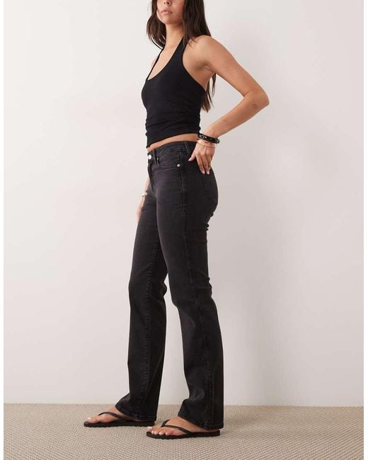 Cotton On Black Mid Rise Stovepipe Jean