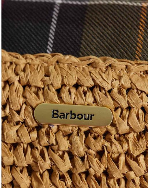 Barbour Metallic Soft Woven Mini Tote Bag