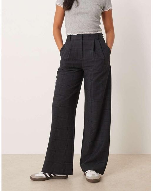 Abercrombie & Fitch Black Ultra High Rise Sloane Wide Leg Trousers
