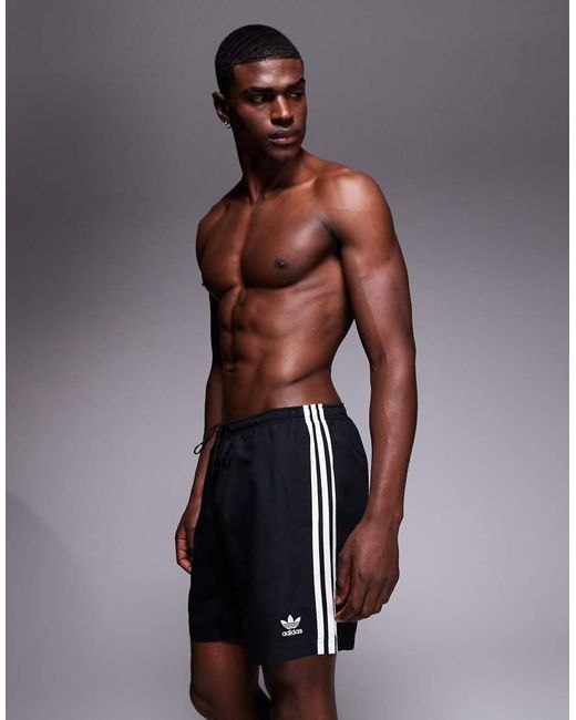 Adidas Originals Blue Adicolor Swim Shorts for men