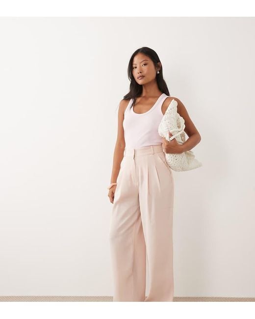Miss Selfridge Brown Tailored Wide Leg Trouser