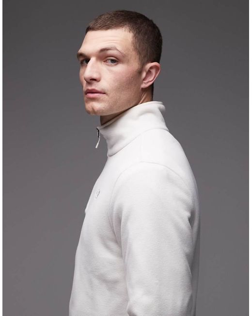 The North Face Gray Glacier 100 1/4 Zip Fleece for men