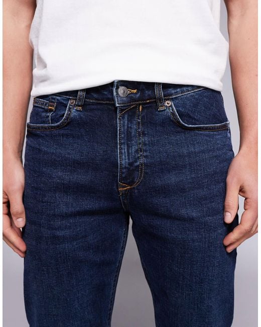 River Island Blue Slim Fit Jeans for men