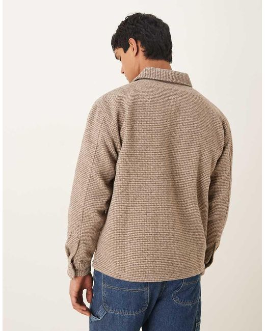Abercrombie & Fitch Natural Relaxed Boucle Shirt Jacket for men