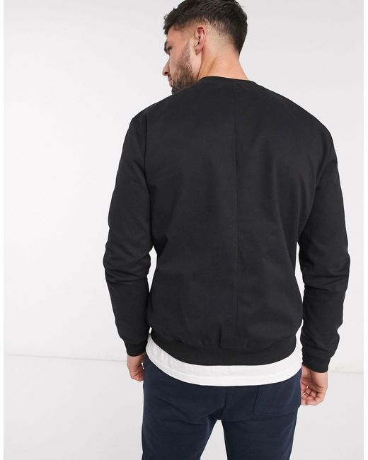 lightweight black bomber jacket