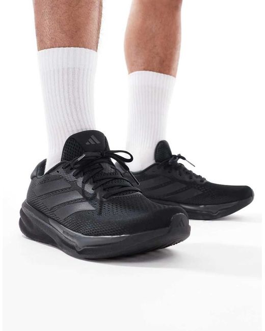 Adidas Originals Black Adidas Running Supernova Stride 2 Trainers for men