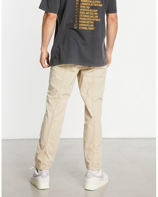 Jack & Jones Natural Intelligence Tapered Carrot Fit Worker Trouser for men