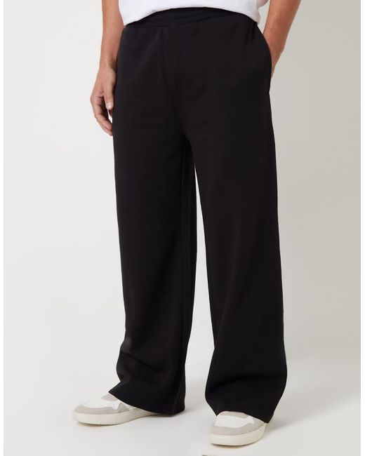 Threadbare Black Wide Leg Joggers for men