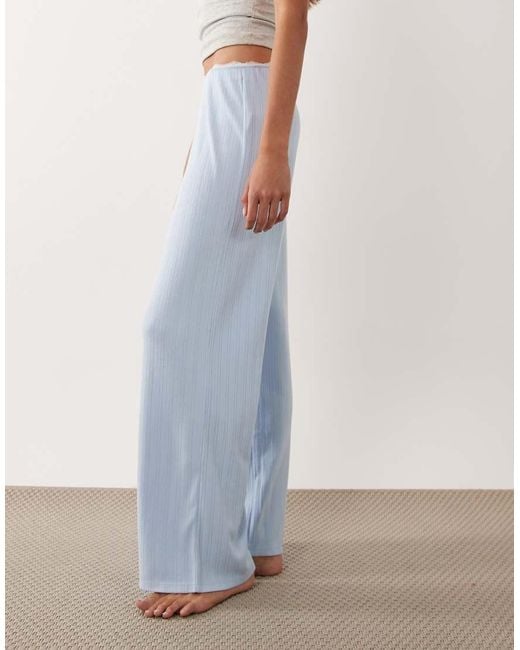 Abercrombie & Fitch Blue Pointelle Pyjama Trousers