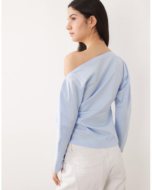 Mango Blue – langärmlige bluse