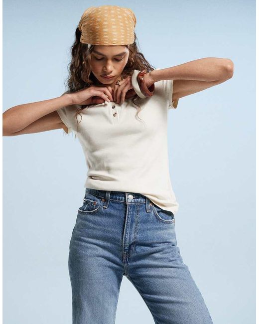 Vaqueros De Campana Claro De Talle Muy Alto Ribcage Bells De Levi's de color Blue