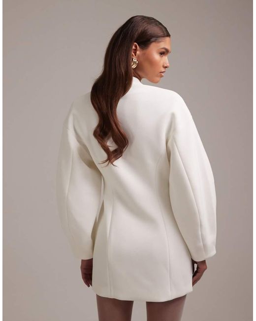 ASOS Natural Bridal Structured Blazer Mini Dress