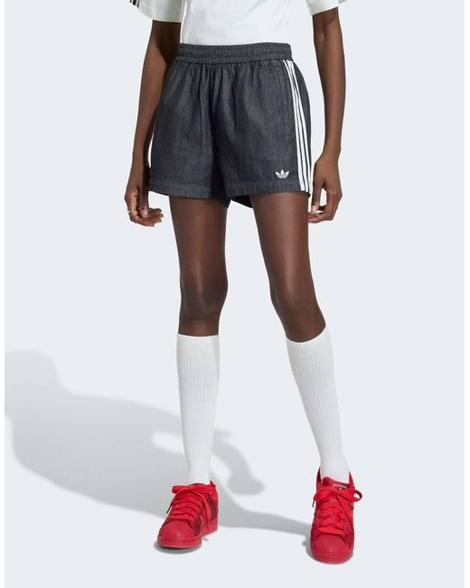 Adidas Originals White Summer Glow Denim Shorts