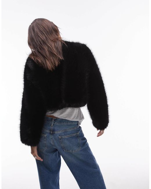 Mango Blue – kurze jacke aus kunstpelz