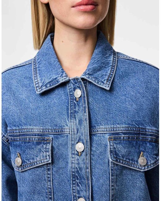 Pieces Denim Jack in het Blue