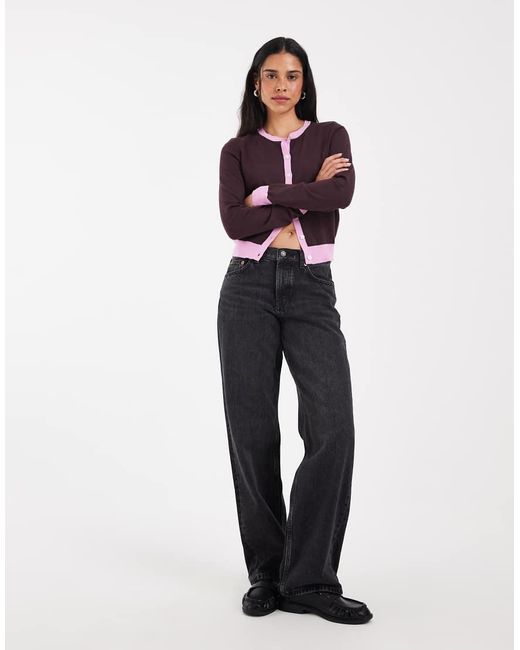 ONLY Enkel Contrast Vest in het Purple