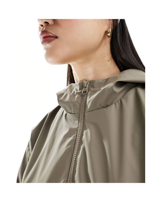 ASOS Cropped Rain Jacket With Hood Lyst