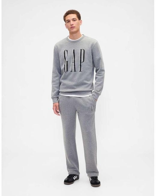 Gap Gray Tonal Logo Sweatshirt Co-Ord for men