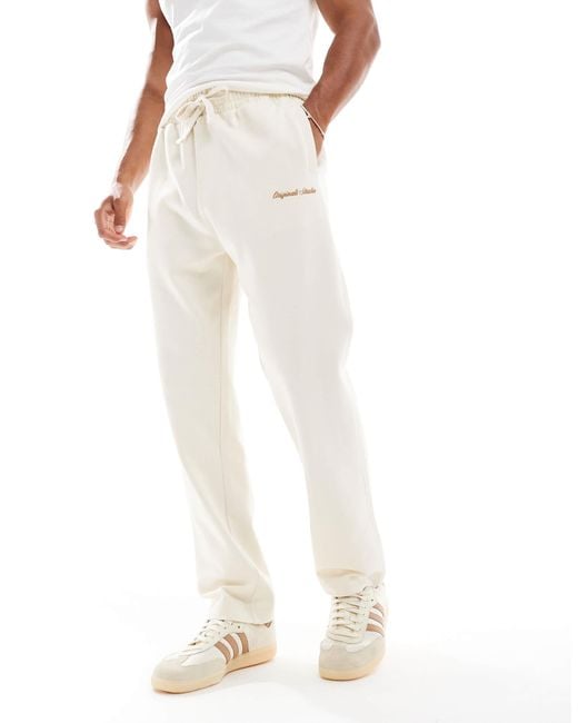 Jack & Jones White Relaxed Fit jogger for men